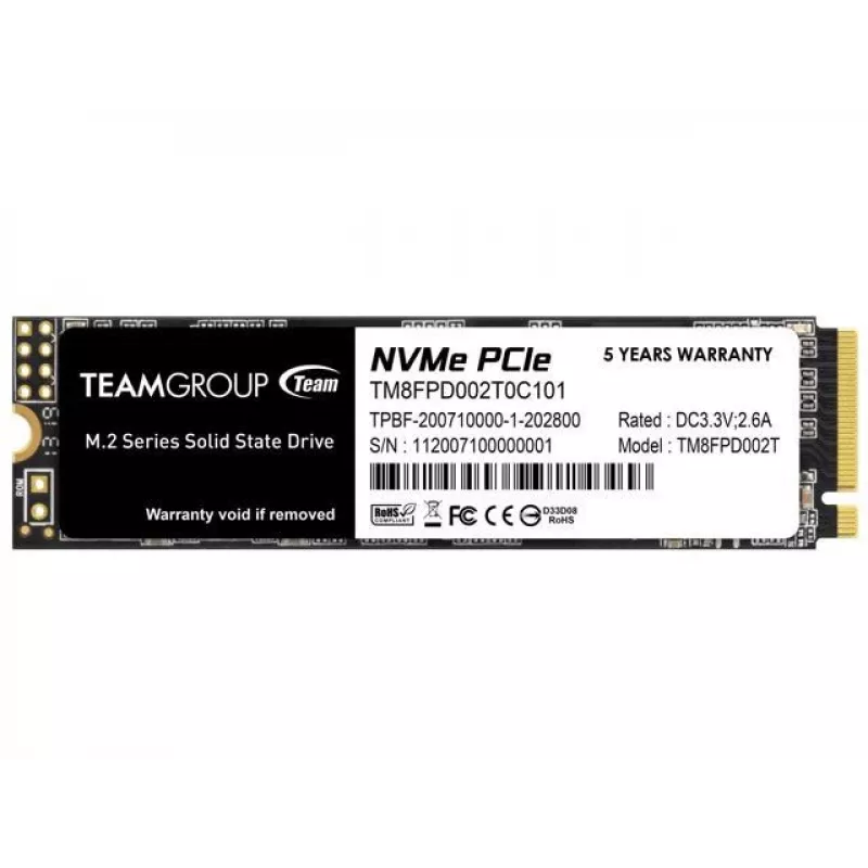 Team Group 2 TB M.2 PCI Express 3.0 NVMe MP33 PRO SSD-kiintolevy
