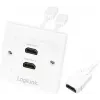 LogiLink AH0015 HDMI-seinärasia, 2 porttia, valkoinen