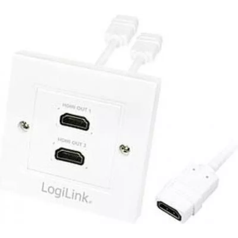 LogiLink AH0015 HDMI-seinärasia, 2 porttia, valkoinen