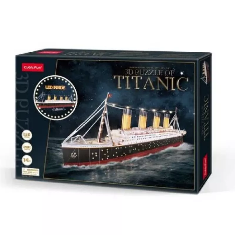 3D-palapeli CubicFun Titanic LED