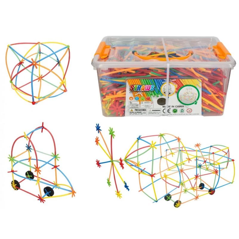 Rakennuspalikat Ascato Askato Little Straws 1000 kpl — rakennuslelusarja, 1000 osaa