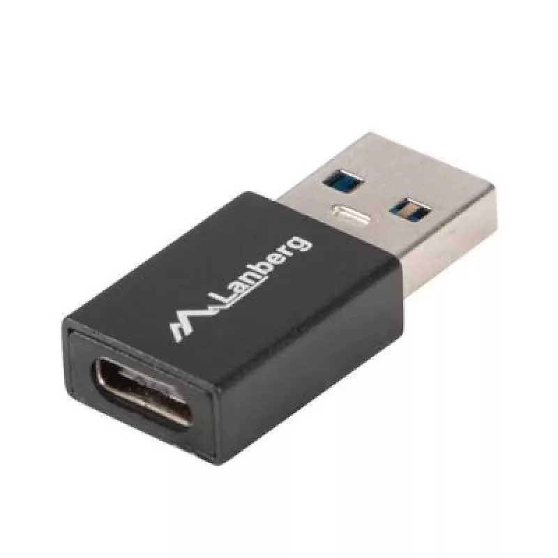 Lanberg AD-UC-UA-01 kaapeliadapteri USB 3.0 Type-A - USB 3.0 Type-C musta (AD-UC-UA-01)