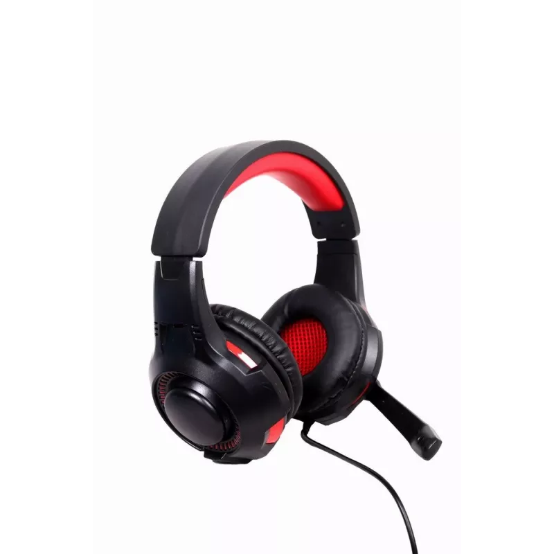 Langallinen pelikuuloke GEMBIRD GHS-U-5.1-01 — Over-Ear, 5.1-tuki, 20–20 000 Hz, 2 m kaapeli, punainen/musta