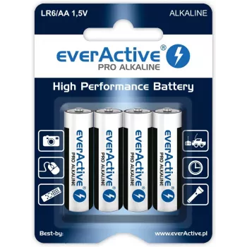 everActive kertakäyttöparisto alkaline AA 1,5 V LR64BLPA 4 kpl:n pakkaus