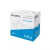 Lanberg LCU6-10CC-0305-S verkkokaapeli Cat6 U/UTP, 305 m, yksijohtiminen, CCA, 1 Gb/s, harmaa