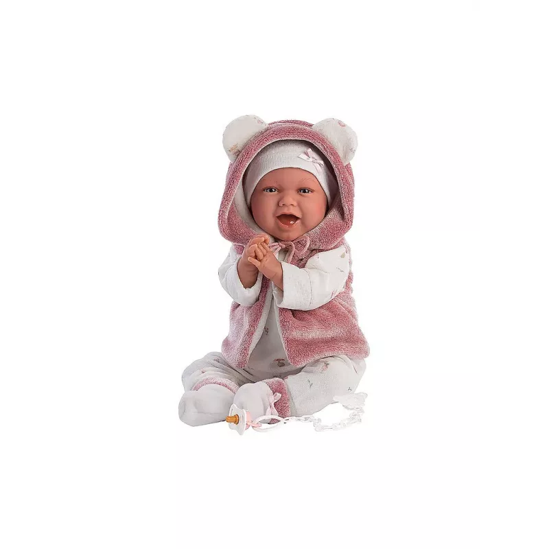 Llorens 74070 Mimi nauruva vauvanukke äänellä, 42 cm