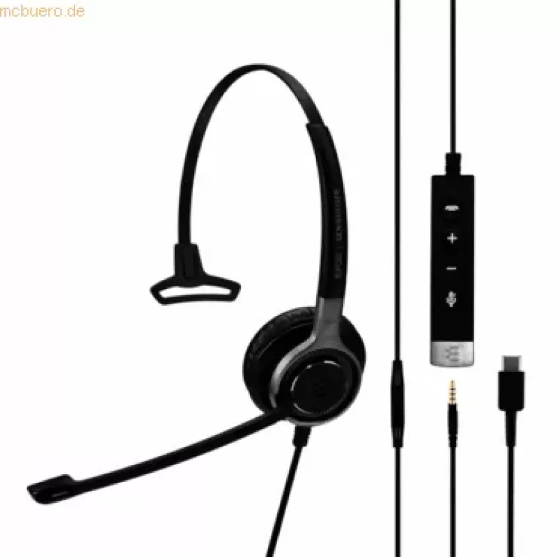 EPOS Sennheiser Headset Impact SC 635 USB-C 3,5mm USBC 3,5mm mono musta hopea (1000669)