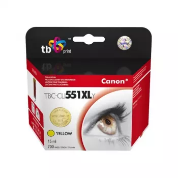 TB-yhteensopiva mustekasetti Canon CLI-551XL YL keltainen