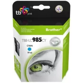 Mustepatruuna TB yhteensopiva S Brother LC 985 CY 100 % uusi