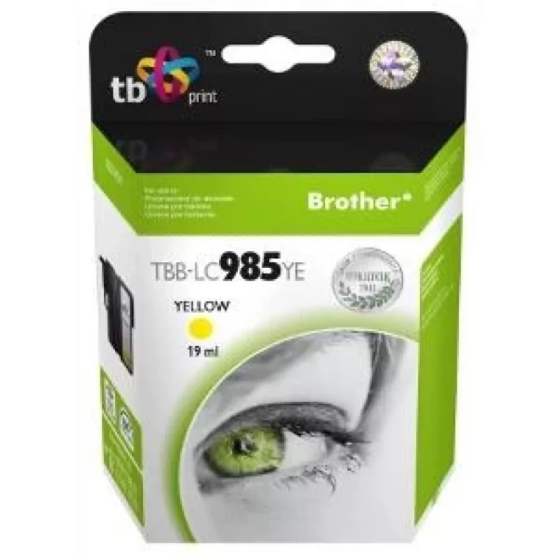Mustepatruuna TB yhteensopiva S Brother LC 985 YE 100 % uusi