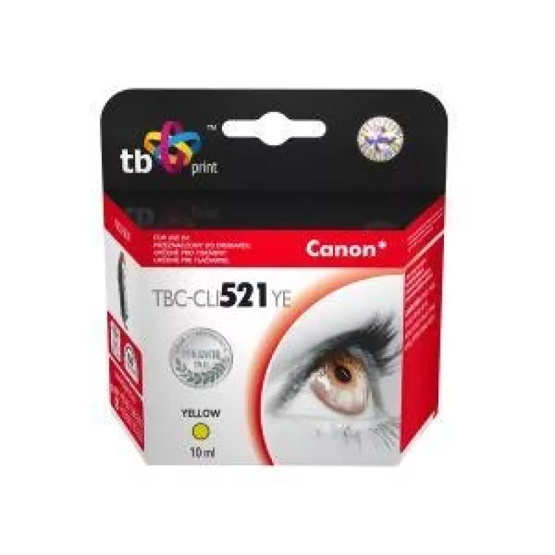 Mustekasetti TB yhteensopiva S Canon CLI-521Y 100 % uusi