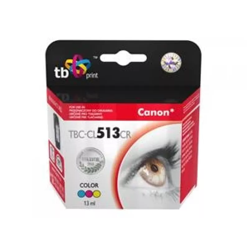 Muste Canon MP 480 väri kunnostettu TBC-CL513CR