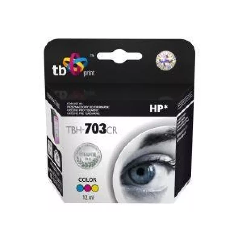 Värikasetti HP DJ D730/F735 väri kunnostettu TBH-703CR (HP nro 703 CD888AE)