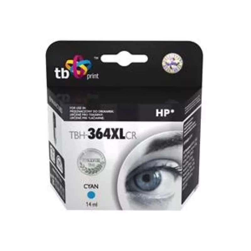 TB mustekasetti yhteensopiva HP CB323EE (nro 364), TBH-364XLCR, syaani