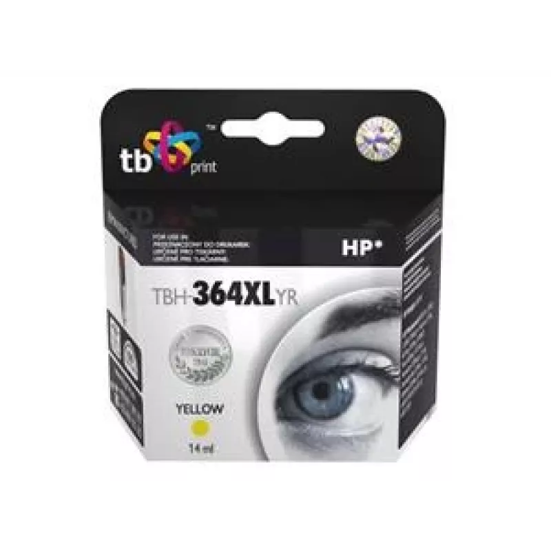 TB mustekasetti yhteensopiva HP CB325EE (nro 364), TBH-364XLYR, keltainen