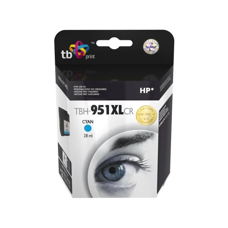 Muste HP OJ Pro 8100 syaani kunnostettu TBH-951XLCR