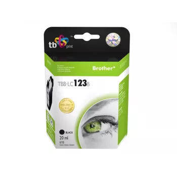 Mustekasetti yhteensopiva Brother LC123BK kanssa 100 % uusi