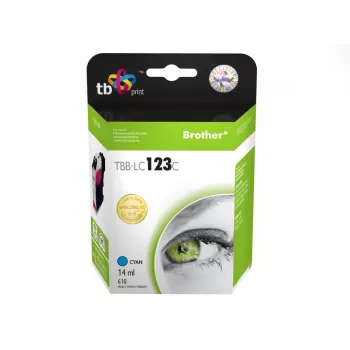 Mustekasetti yhteensopiva Brother LC123C kanssa 100 % uusi