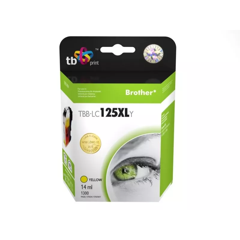 Värikasetti yhteensopiva Brother LC125XLY kanssa, 100 % uusi