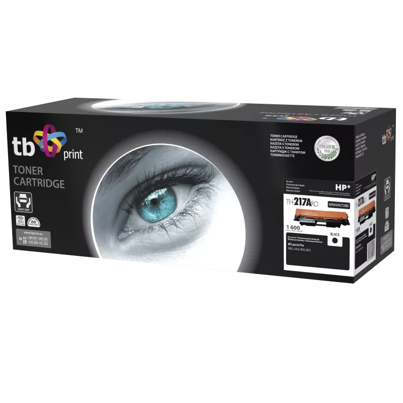 Värikasetti TB yhteensopiva HP CF217A LJ 104 kanssa, musta, kunnostettu