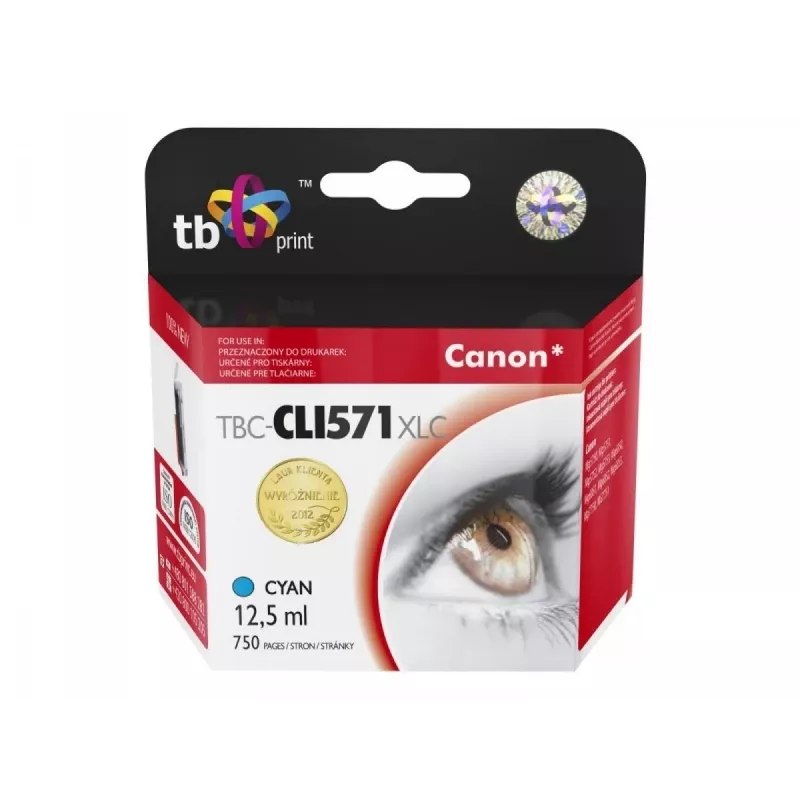 Muste Canon CLI-571XL TBC-CLI571XLC CY 100 % uusi