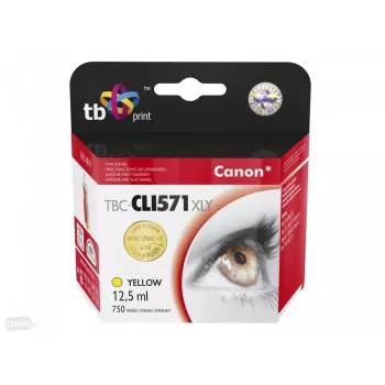 Mustekasetti TB yhteensopiva Canon CLI-571XL YE keltainen