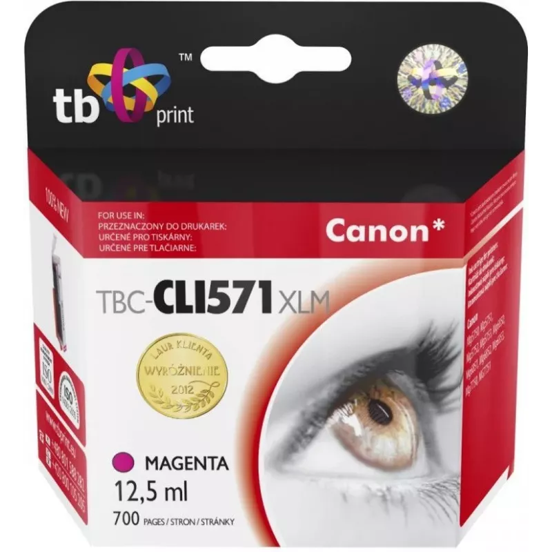 Mustekasetti TB yhteensopiva Canon CLI-571XL MA magenta