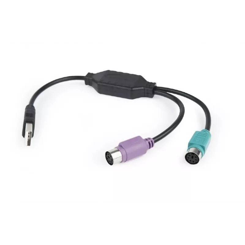 Adapteri 2xPS2->USB hiiri + näppäimistö
