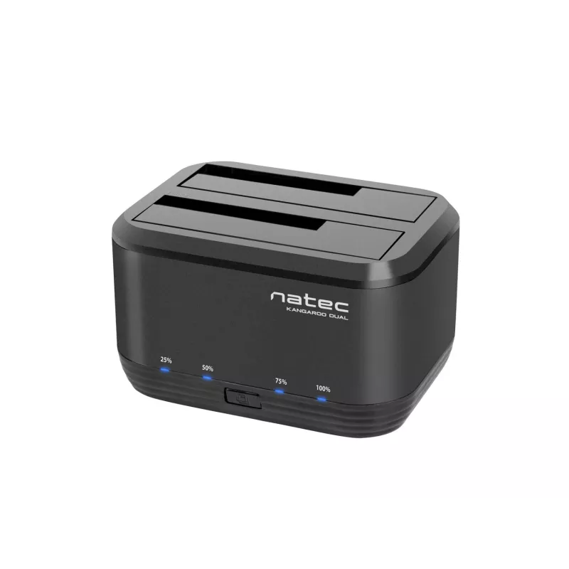 Kiintolevyn telakointiasema 2,5/3,5 USB 3.0 Natec Kangaroo Dual, kloonaustoiminto, virtalähde