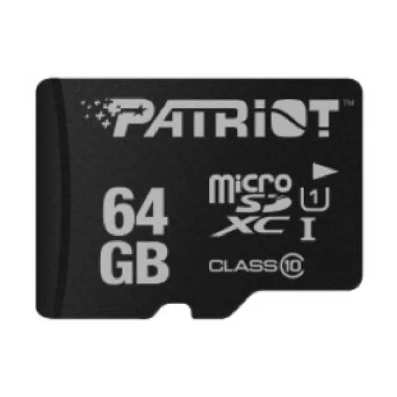 Muistikortti PATRIOT MicroSDXC 64GB UHS‑I Class 10 U1 80MB/s (PSF64GMDC10)