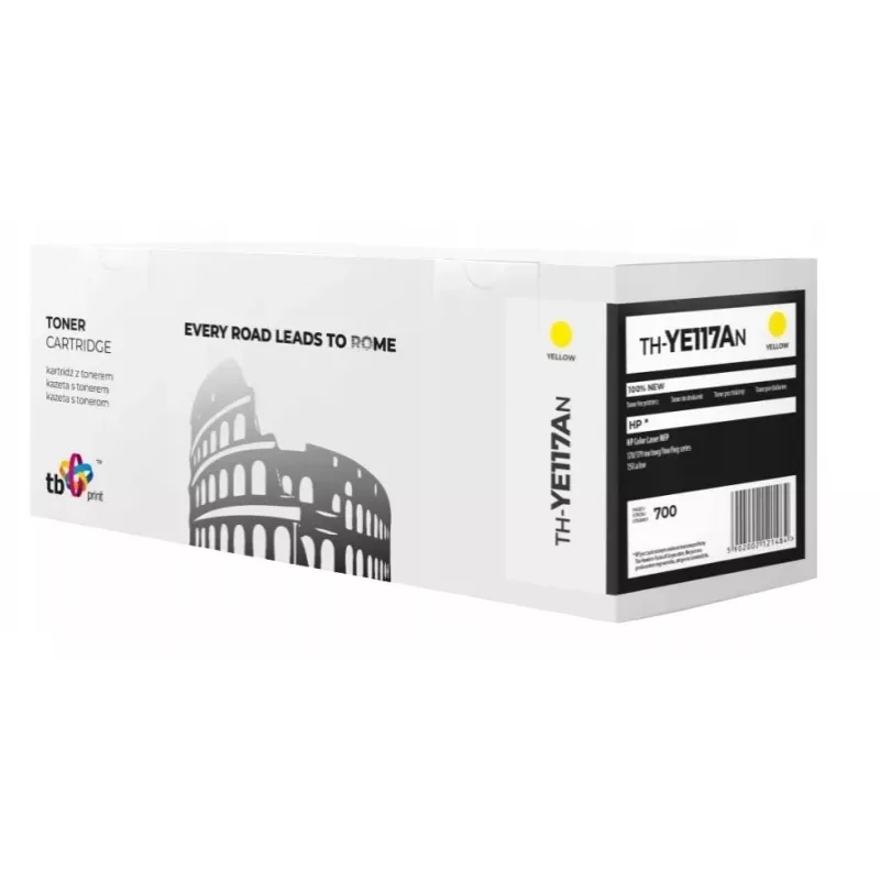Värikasetti HP117A W2072A keltainen TH-YE117AN 100 % uusi