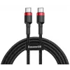 USB-C-USB-C-kaapeli Baseus CATKLF-G91 1 m, USB-C-pistoke, 0,48 Gbit/s, musta