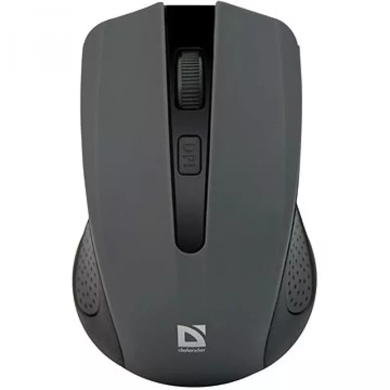 Langaton optinen hiiri DEFENDER MM-935 RF, molempikätinen, 1600 DPI, harmaa, USB-vastaanotin, AAA-paristot