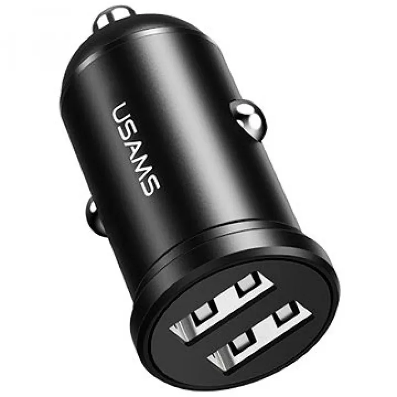 Autolaturi usams USA000867 — Dual USB 2×2,4A, musta
