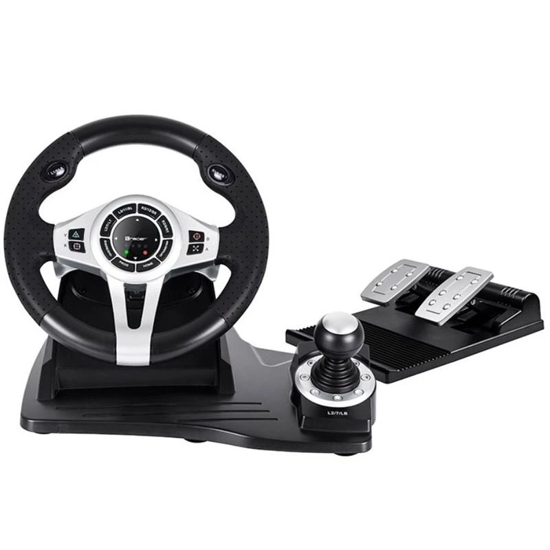 Tracer TRAJOY46524 peliohjain musta ratti + polkimet PlayStation 4, Playstation 3