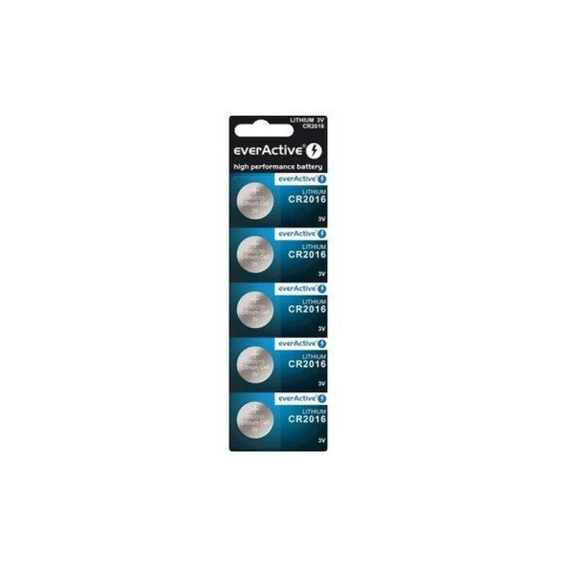 Litiumparistot Mini CR2016 blisteri 5 kpl - paristo - CR2016 (CR20165BL) - Everactive