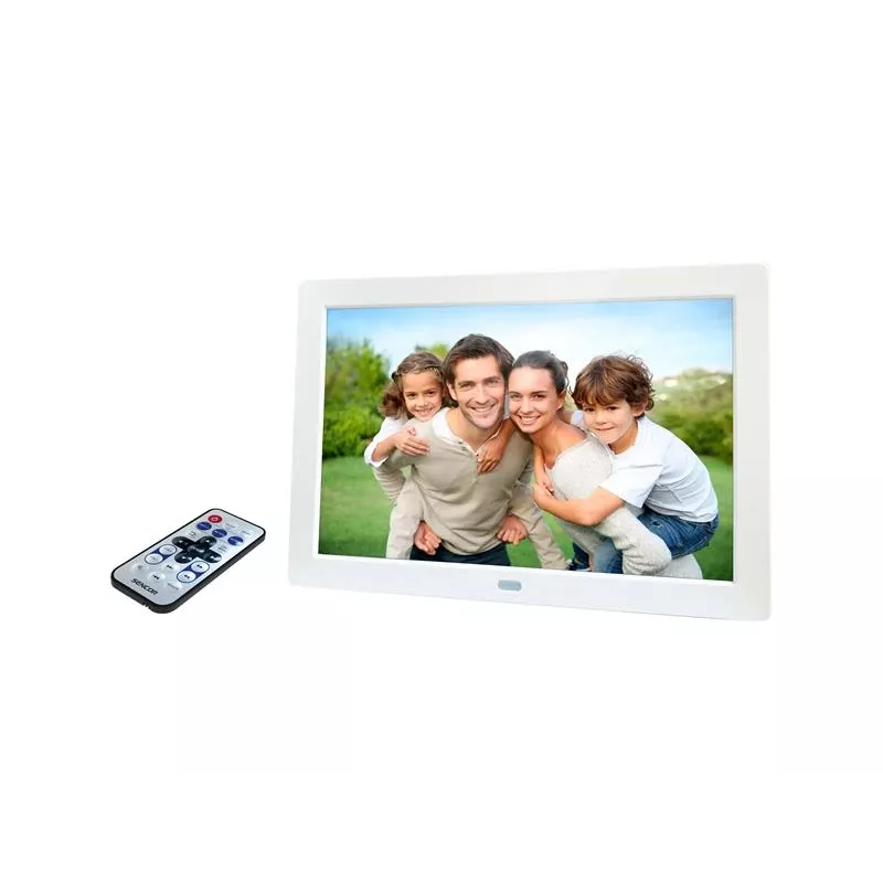 Digitaalinen valokuvakehys SENCOR SDF 874 WH — 8 tuuman IPS, 1280 x 800, valkoinen