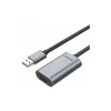 Unitek USB 3.0 -aktiivinen jatkokaapeli, 10m, alumiini, Y-3005