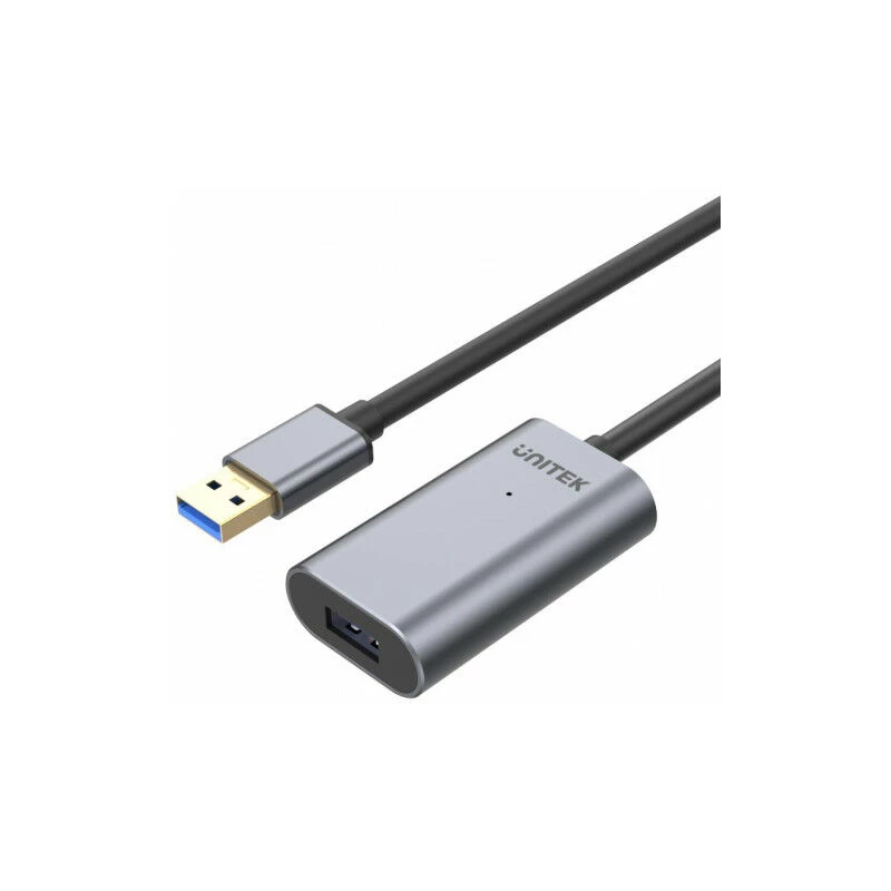 Unitek USB 3.0 -aktiivinen jatkokaapeli, 10m, alumiini, Y-3005