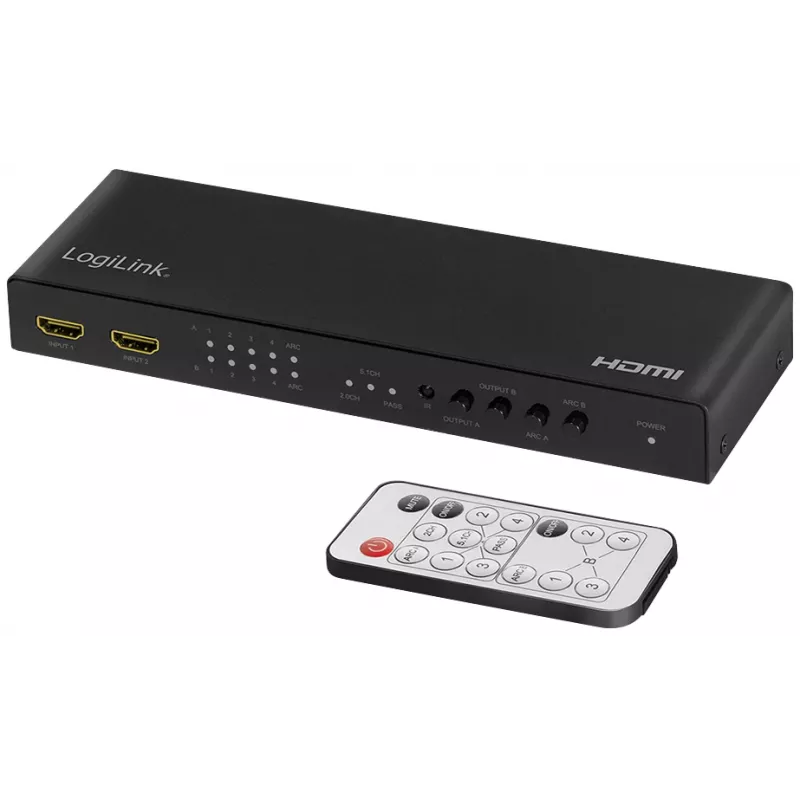 HDMI-kytkin 4x2-porttinen 4K/60Hz