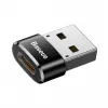 Baseus USB-uros - Type-C-naaras -sovitin muunnin musta