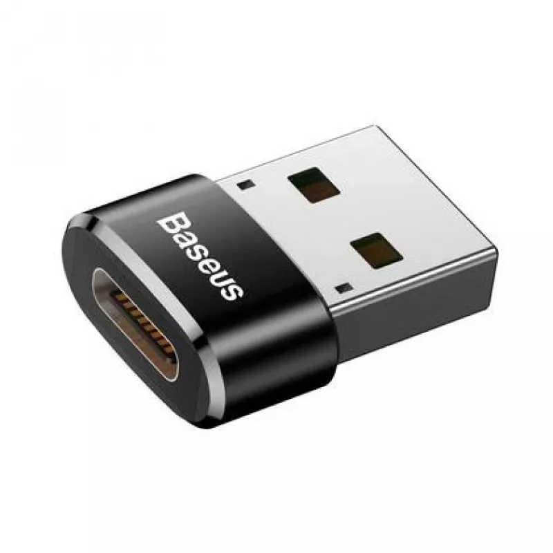 Baseus USB-uros - Type-C-naaras -sovitin muunnin musta