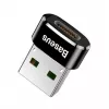 Baseus USB-uros - Type-C-naaras -sovitin muunnin musta