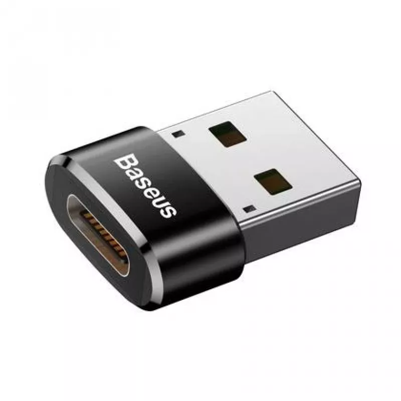 Baseus USB-uros - Type-C-naaras -sovitin muunnin musta