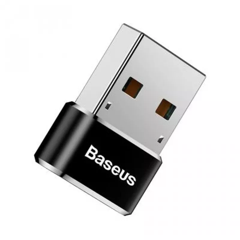 Baseus USB-uros - Type-C-naaras -sovitin muunnin musta