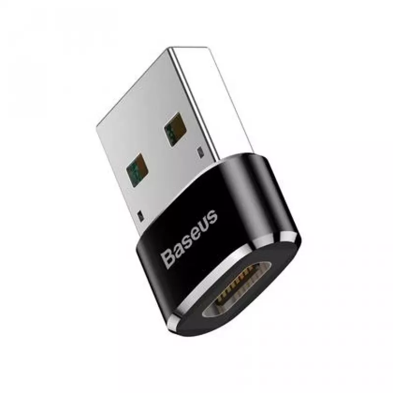 Baseus USB-uros - Type-C-naaras -sovitin muunnin musta