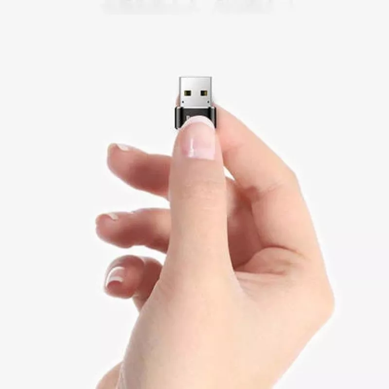 Baseus USB-uros - Type-C-naaras -sovitin muunnin musta