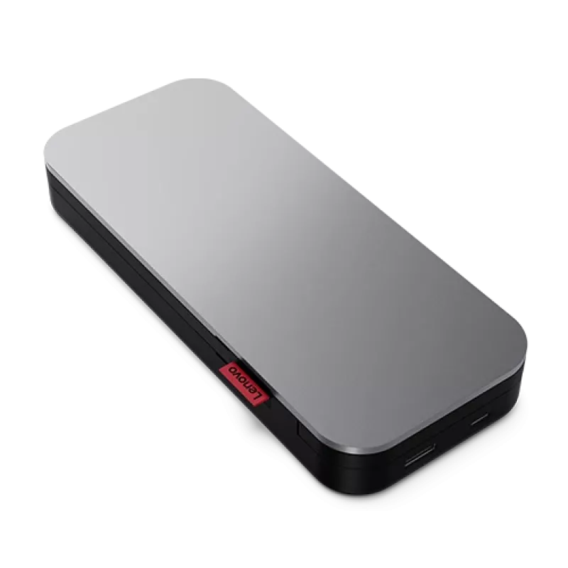 Lenovo Go USB-C kannettavan varavirtalähde (20 000 mAh), litiumioni, musta-harmaa, USB Type-A ja Type-C
