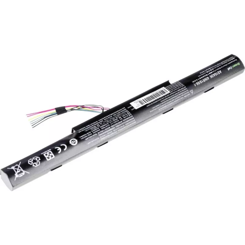Green Cell AC51 akku Acer Aspire E15/E17 — Li-Ion 14,8 V 2200 mAh 4 kennoa, musta