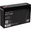 Uudelleenladattava sinetöity lyijy-happo-akku Green Cell AGM12 6 V 7000 mAh musta